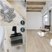 Verarbeitung und Anwendung WoCa Wood Lye Wood Lye for the lye priming of softwood an light hardwood.