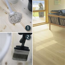 Verarbeitung und Anwendung WoCa Master Lye Master Lye is used to stop the natural yellowing process of the wood.